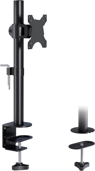 BONTEC Monitor Mount, Table Mount for 13-34 inch Screens, Fully Movable, Ergonomic Design, Height Adjustment, For Gaming & Office Use, Supports up to 10kg, VESA 75/100 Compatible