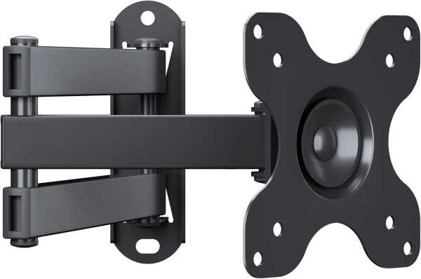 BONTEC PC Monitor Wall Mount TV Wall Mount Swivel/Tilt for 13-30 inch Plasma Curved Monitor & TV, VESA 75x75/100x100mm, up to 15kg, incl. spirit level