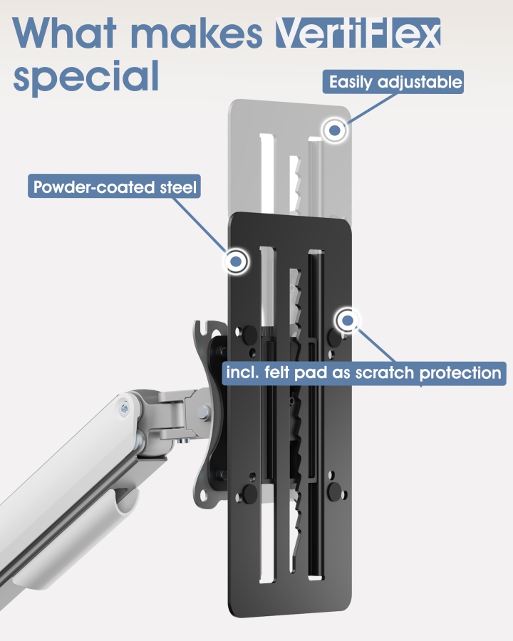 3IDEE VertiFlex Height-Adjustable VESA Adapter