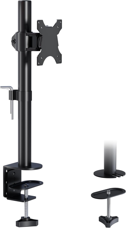 BONTEC Monitor Mount, Table Mount for 13-34 inch Screens, Fully Movable, Ergonomic Design, Height Adjustment, For Gaming & Office Use, Supports up to 10kg, VESA 75/100 Compatible