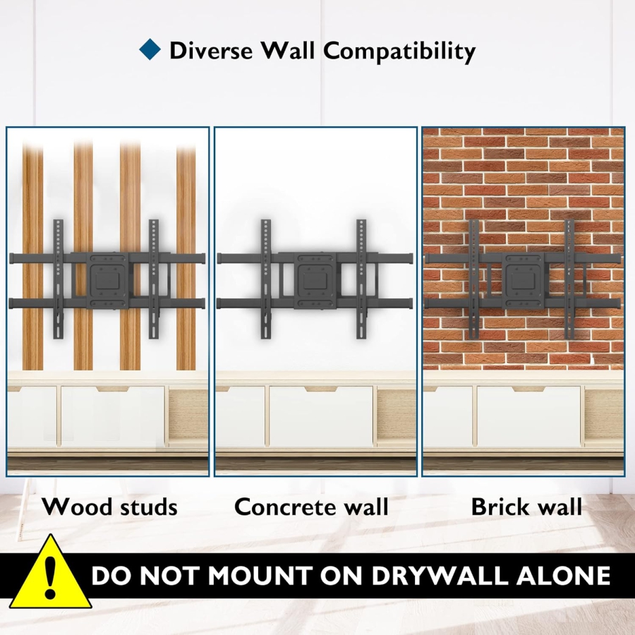 BONTEC TV Wall Mount with 1040 mm Extra Long Arm (32-75 Inch) (Heavy duty mount up to 60 kg – Swivel, Tilt & Extendable up to 104 cm.)