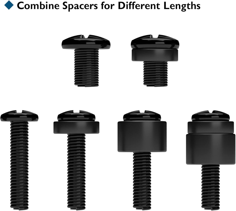 BONTEC Universal VESA Screw Set for TVs up to 80 Inches (M4, M5, M6, M8) (Complete Mounting Kit for Wall Mounts & Stands – Incl. Spacers & Washers)