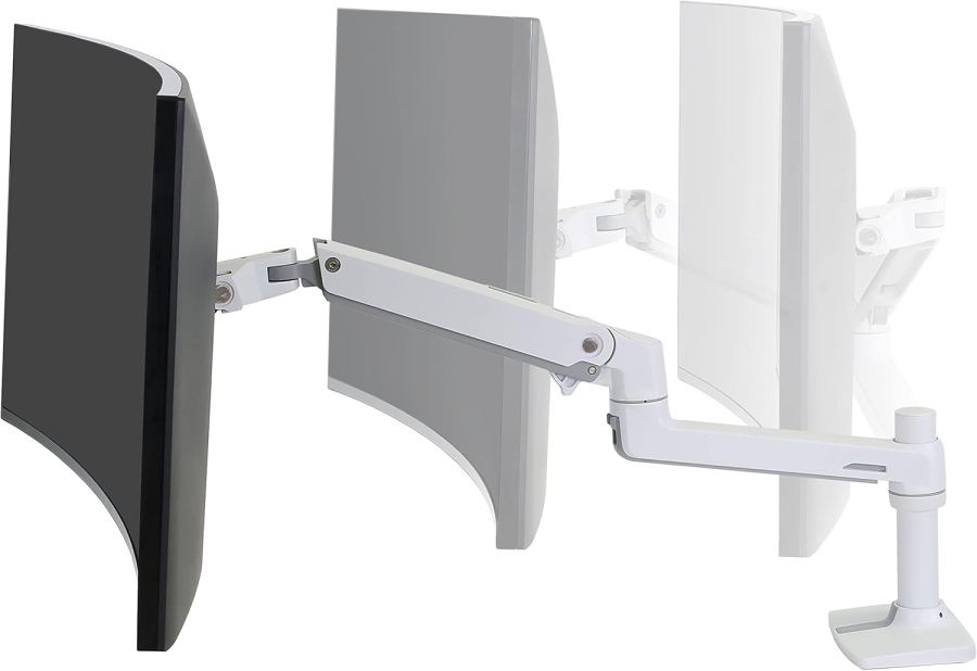 Ergotron LX Monitor Arm White 34" | up to 11.3 kg (Premium Monitor Arm with Patented Constant Force Technology for Effortless Positioning up to 11.3 kg)