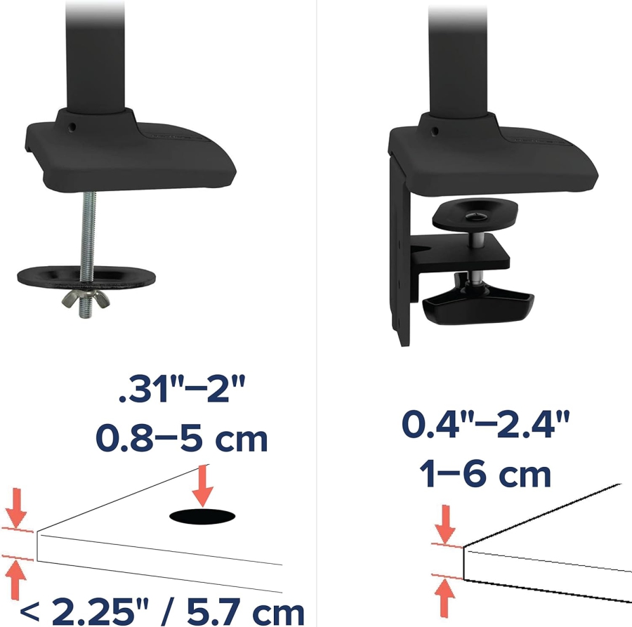Ergotron LX Monitor Desk Mount (Black) for Screens up to 34 Inch (Premium Monitor Arm with Patented Constant Force Technology for Effortless Positioning up to 11.3 kg)