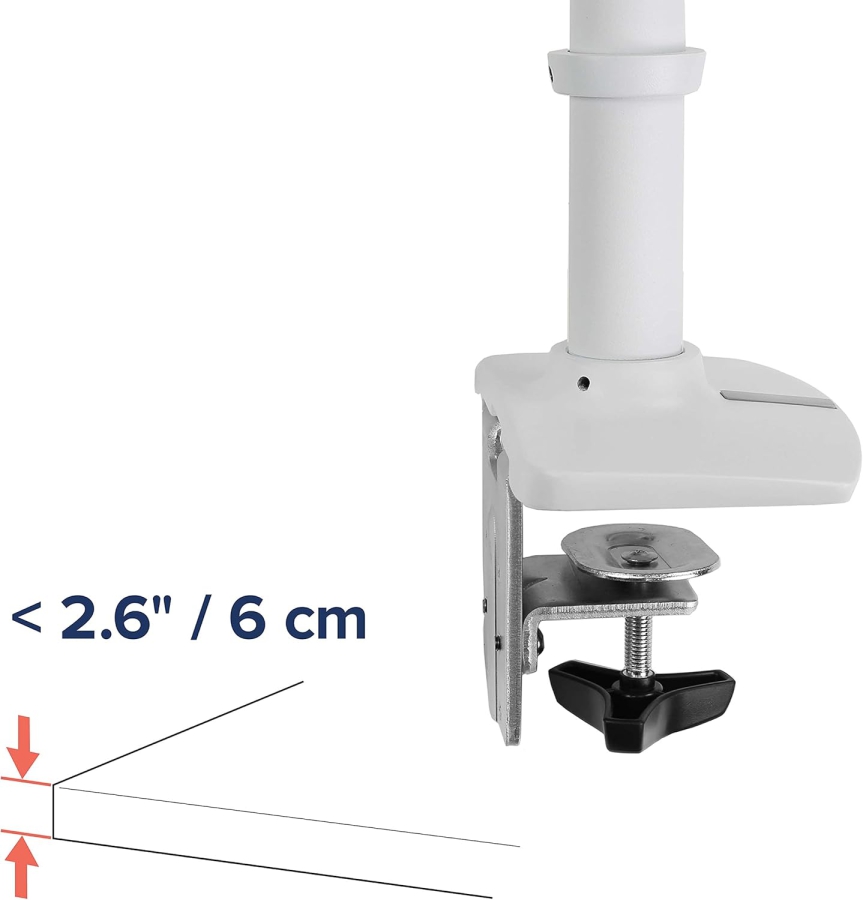 Ergotron LX Monitor Desk Mount (White) for Screens up to 34 Inch (Premium Monitor Arm with Patented Constant Force Technology for Effortless Positioning up to 11.3 kg)