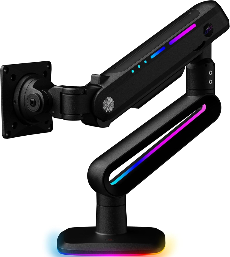 Invision Vortex VR200 RGB Monitor Arm 27–57" | up to 18 kg (The Ultimate Upgrade for Your Battle Station: Heavy Duty Arm up to 18 kg with Immersive RGB Lighting)