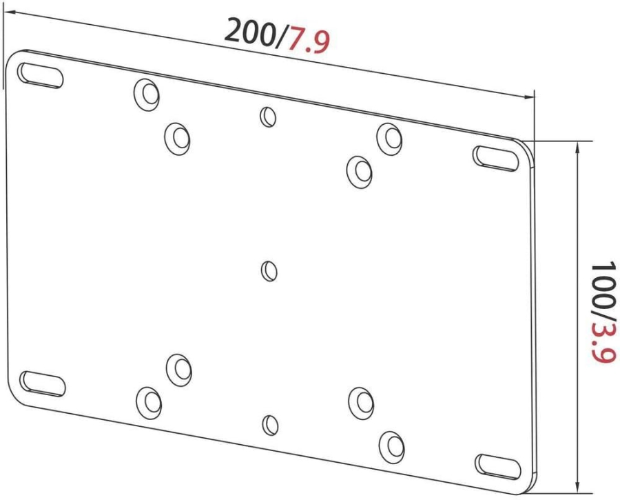 my wall HA2L VESA Adapter – Extension for TV Mounts (75/100 to up to 200)