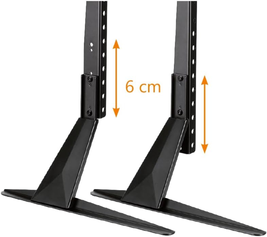 My Wall HP49L Universal TV Stand for 23–75 Inch TVs (Height-adjustable replacement feet with EVA protective pads – Load capacity up to 40 kg & 20-year warranty.)