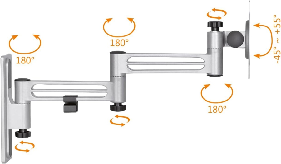 My Wall TV Wall Mount for Motorhomes & Caravans (HC1-3L) – Lockable & Vibration Dampened (Secure TV viewing on the road: Swivel, Tilt & Lockable – For screens up to 15 kg – 20-Year Warranty.)