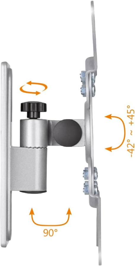 My Wall TV Wall Mount for Motorhomes & Caravans (HC2-1L) – Lockable & Vibration Dampened (Secure Hold While Driving: Lockable, Swivel & Tilt – Up to 15 kg – 20-Year Warranty.)