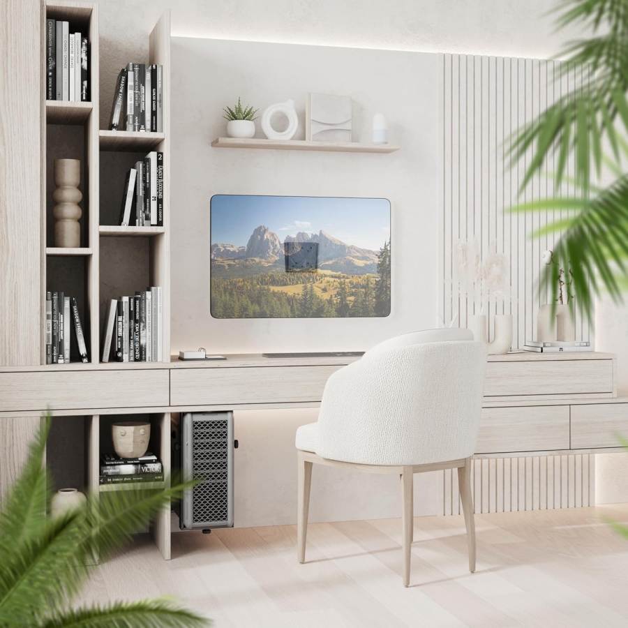 RICOO Monitorhalterung Wall F0311 for 13-34 Inch – Fixed & Slim (14mm Depth), VESA 75/100, up to 30kg (Ultra-slim wall mount for PC monitors: Minimalist design, maximum stability, and easy installation.)