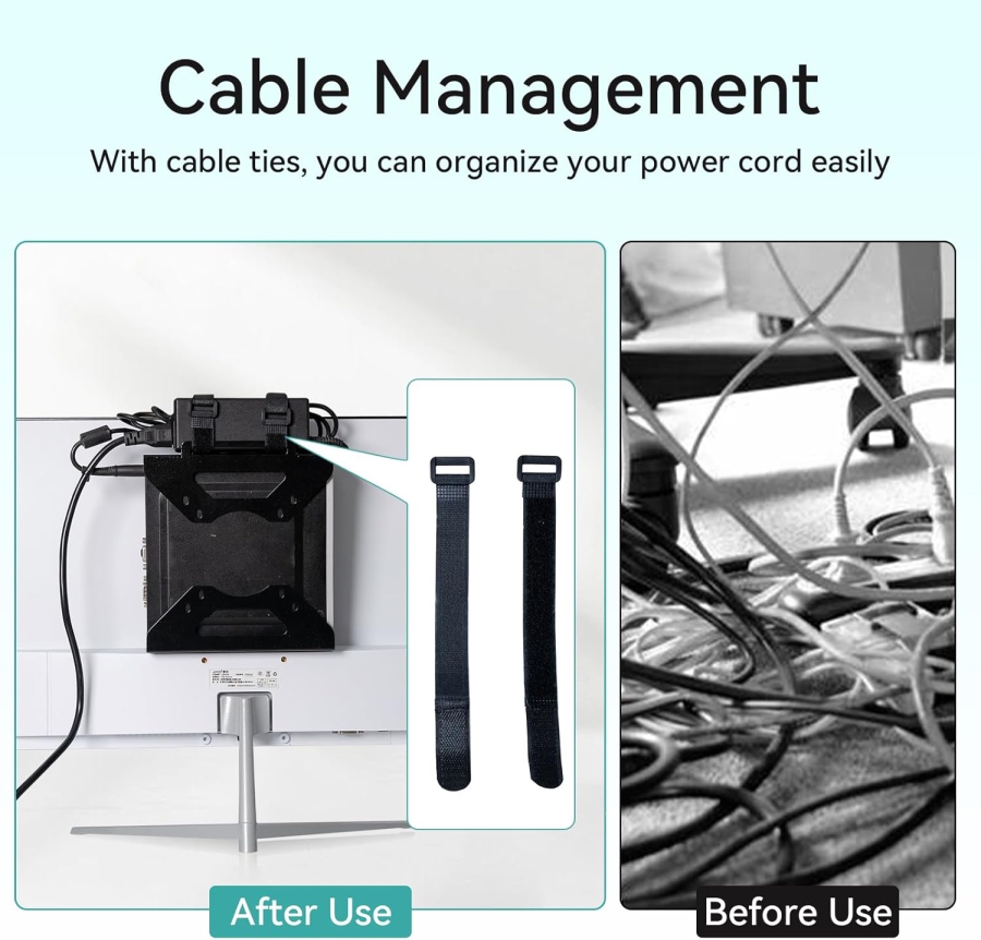 Shinar Metal Mount for HP Desktop Mini, ProDesk & EliteDesk (Universal Mounting Bracket for HP Mini PCs – VESA 75x75/100x100, Under-Desk & Wall Mounting up to 5 kg.)