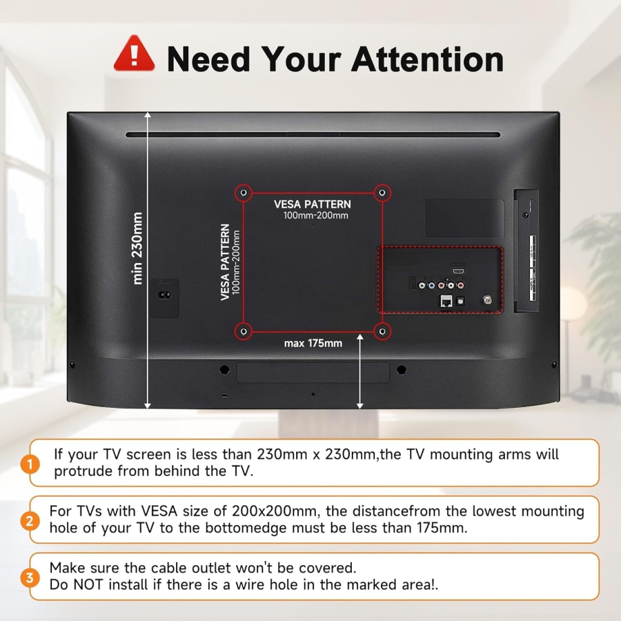 Universal TV & Monitor Stand for 17–43 Inches (Tilt & Height Adjustable) (Elegant Tabletop Stand with Safety Glass Base for Screens up to 40 kg – VESA max. 200x200 mm.)