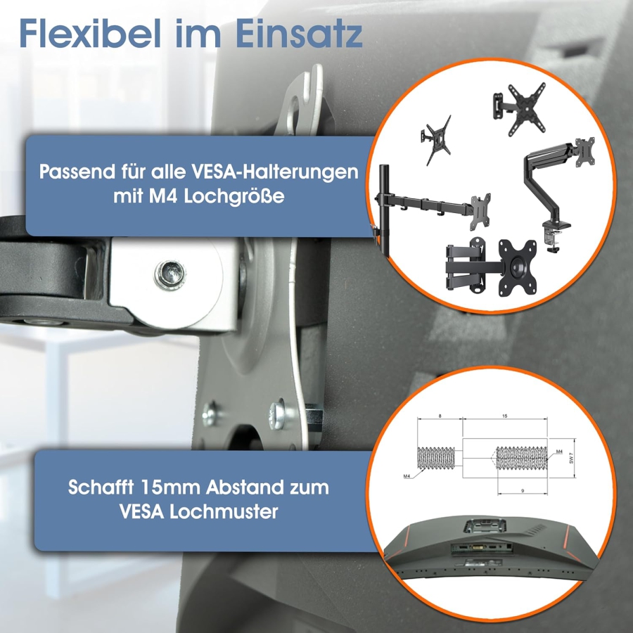 VESA M4 Screws & Spacers