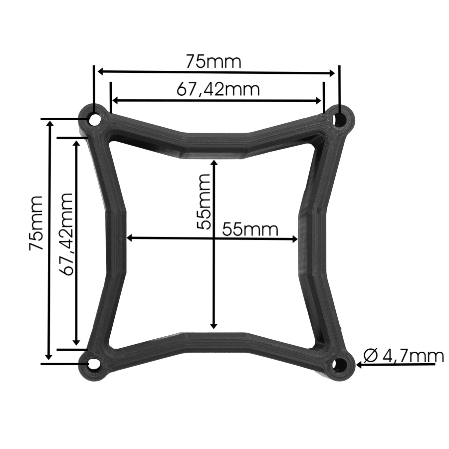 VESA Spacer 75x75 (compatible with Samsung Odyssey G5)