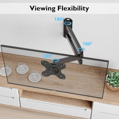BONTEC PC Monitor Wall Mount TV Wall Mount Swivel/Tilt for 13-30 inch Plasma Curved Monitor & TV, VESA 75x75/100x100mm, up to 15kg, incl. spirit level